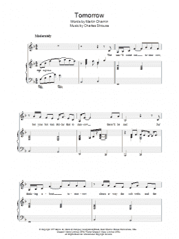 page one of Tomorrow (Easy Piano)