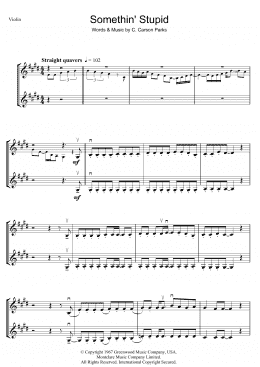 page one of Somethin' Stupid (Violin Solo)