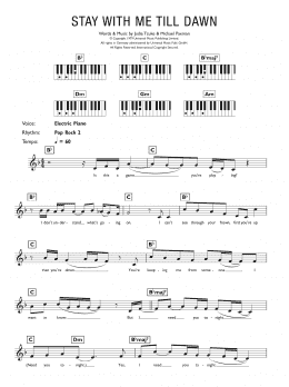 page one of Stay With Me Till Dawn (Piano Chords/Lyrics)
