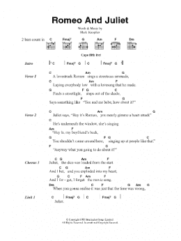 page one of Romeo And Juliet (Guitar Chords/Lyrics)