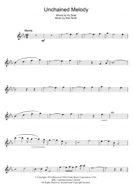 page one of Unchained Melody (Flute Solo)