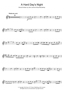 page one of A Hard Day's Night (Clarinet Solo)