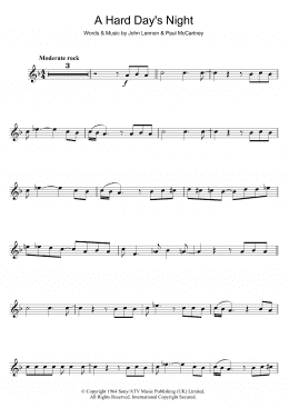 page one of A Hard Day's Night (Flute Solo)