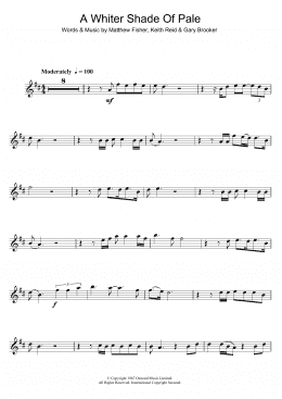 page one of A Whiter Shade Of Pale (Clarinet Solo)