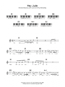 page one of Hey Jude (Piano Chords/Lyrics)