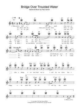 page one of Bridge Over Troubled Water (Lead Sheet / Fake Book)