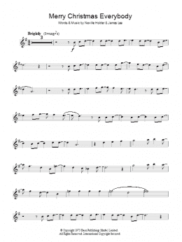 page one of Merry Xmas Everybody (Clarinet Solo)