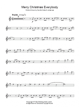 page one of Merry Xmas Everybody (Violin Solo)