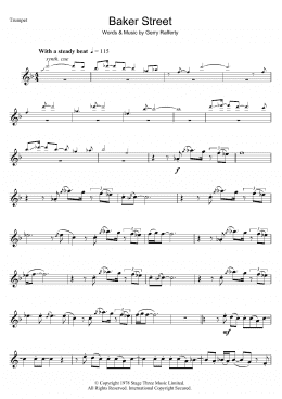 page one of Baker Street (Trumpet Solo)