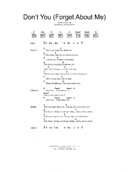 page one of Don't You (Forget About Me) (Guitar Chords/Lyrics)