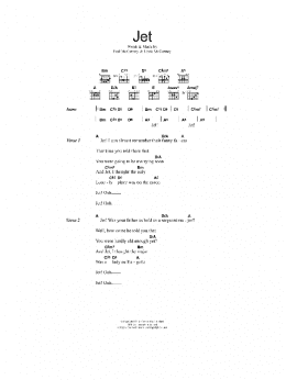 page one of Jet (Guitar Chords/Lyrics)