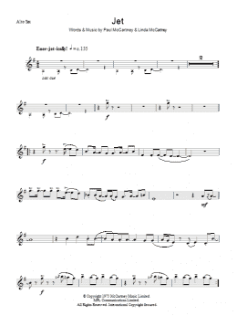 page one of Jet (Lead Sheet / Fake Book)