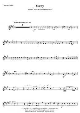 page one of Sway (Quien Sera) (Trumpet Solo)