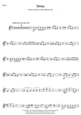 page one of Sway (Quien Sera) (Flute Solo)