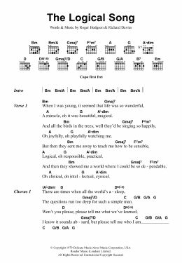 page one of The Logical Song (Guitar Chords/Lyrics)