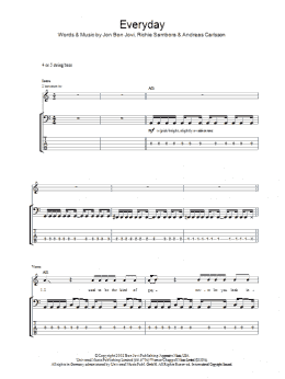 page one of Everyday (Bass Guitar Tab)