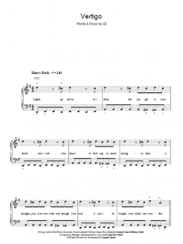 page one of Vertigo (Easy Piano)