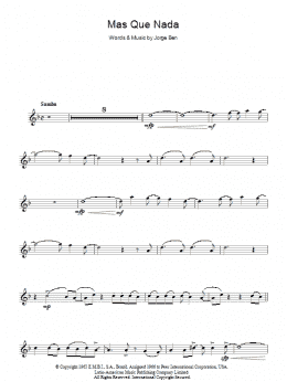 page one of Mas Que Nada (Say No More) (Lead Sheet / Fake Book)