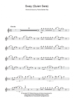 page one of Sway (Quien Sera) (Lead Sheet / Fake Book)