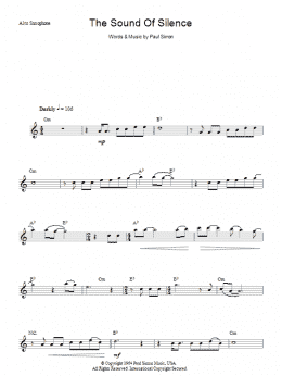 page one of The Sound Of Silence (Lead Sheet / Fake Book)