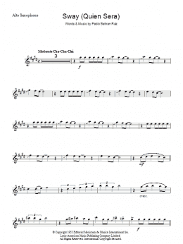 page one of Sway (Quien Sera) (Alto Sax Solo)