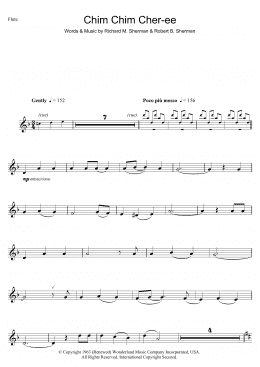 page one of Chim Chim Cher-ee (from Mary Poppins) (Flute Solo)