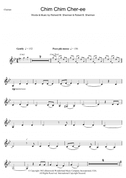 page one of Chim Chim Cher-ee (from Mary Poppins) (Clarinet Solo)