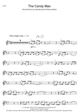 page one of The Candy Man (from Willy Wonka And The Chocolate Factory) (Violin Solo)