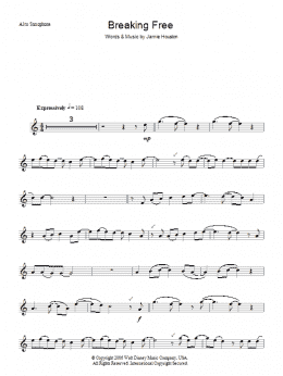 page one of Breaking Free (from High School Musical) (Lead Sheet / Fake Book)