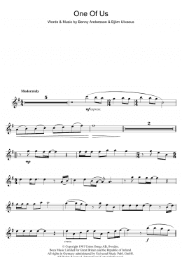 page one of One Of Us (Flute Solo)