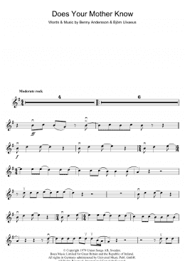 page one of Does Your Mother Know (Violin Solo)