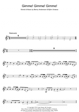 page one of Gimme! Gimme! Gimme! (A Man After Midnight) (Clarinet Solo)