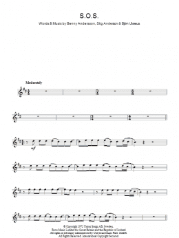 page one of S.O.S. (Lead Sheet / Fake Book)