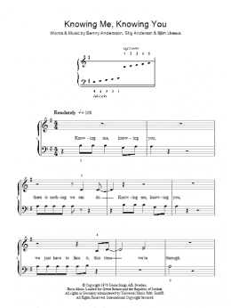 page one of Knowing Me, Knowing You (Easy Piano)