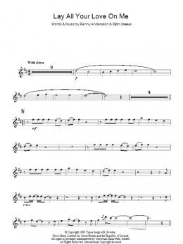 page one of Lay All Your Love On Me (Lead Sheet / Fake Book)