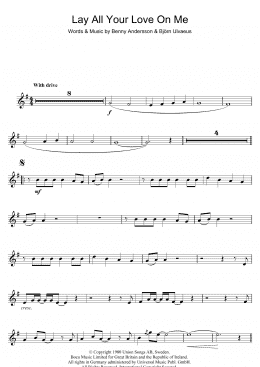 page one of Lay All Your Love On Me (Clarinet Solo)