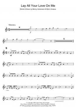 page one of Lay All Your Love On Me (Violin Solo)