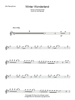 page one of Winter Wonderland (Lead Sheet / Fake Book)