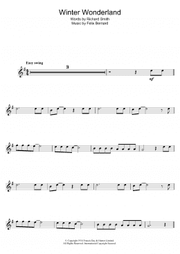 page one of Winter Wonderland (Tenor Sax Solo)