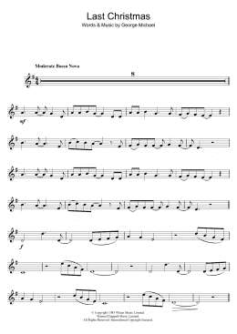 page one of Last Christmas (Clarinet Solo)