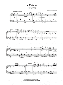 page one of La Paloma (Piano Solo)