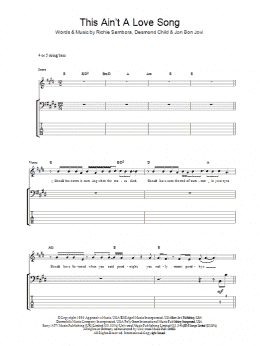 page one of This Ain't A Love Song (Bass Guitar Tab)