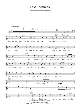 page one of Last Christmas (Lead Sheet / Fake Book)