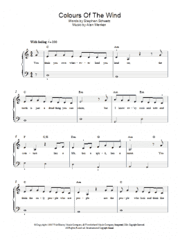 page one of Colors Of The Wind (from Pocahontas) (Easy Piano)