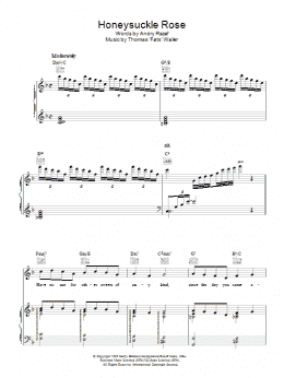 page one of Honeysuckle Rose (Piano, Vocal & Guitar Chords)