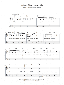 page one of When She Loved Me (from Toy Story 2) (Easy Piano)