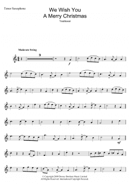 page one of We Wish You A Merry Christmas (Tenor Sax Solo)