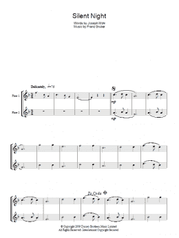 page one of Silent Night (Lead Sheet / Fake Book)