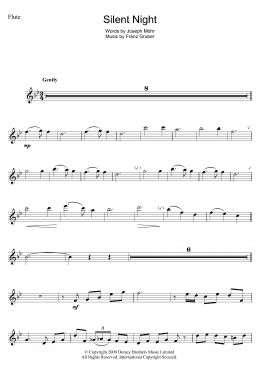 page one of Silent Night (Flute Solo)