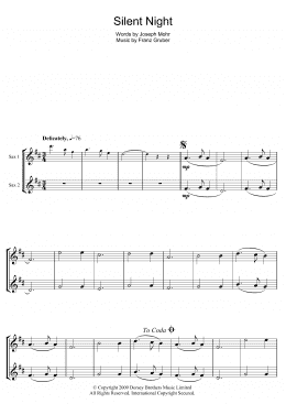 page one of Silent Night (Tenor Sax Solo)